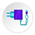 Charger icon, cartoon style Royalty Free Stock Photo