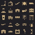 Charger icons set, simple style