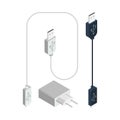 Charger Isometric Illustration Royalty Free Stock Photo