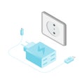 Charger Isometric Illustration Royalty Free Stock Photo