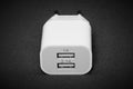 Charger with two USB connectors Royalty Free Stock Photo
