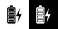 Charging battery icon Isolated flat vector in outline Royalty Free Stock Photo