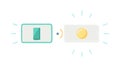 Charging Battery Level Indicator UI Icon, vector design Generative AI Royalty Free Stock Photo