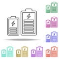 charging battery outline icon. Elements of Ecology in multi color style icons. Simple icon for websites, web design, mobile app, Royalty Free Stock Photo