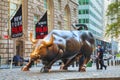 Charging Bull sculpture in New York City Royalty Free Stock Photo