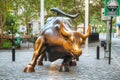 Charging Bull sculpture in New York City Royalty Free Stock Photo