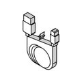 charging cable isometric icon vector illustration Royalty Free Stock Photo