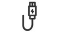 Charging cable line icon. Mobile accessories sign. Charge adapter symbol. Colorful thin line outline concept.