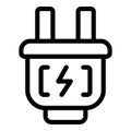 Charging camcorder icon outline vector. Electronic shooting gadget