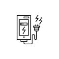 charging, charge line icon. Elements of energy illustration icons. Signs, symbols can be used for web, logo, mobile app, UI, UX Royalty Free Stock Photo