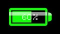 Charging and discharging battery icon animation level indication