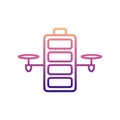 charging a drone nolan icon. Simple thin line, outline vector of Drones icons for ui and ux, website or mobile application