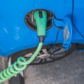 Charging electric car Royalty Free Stock Photo