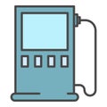 Charging energy station icon color outline vector Royalty Free Stock Photo