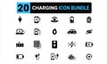 Charging Icon Bundle Royalty Free Stock Photo