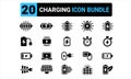 Charging Icon Bundle Royalty Free Stock Photo