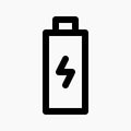 charging icon vector. charger is being connected