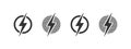 Charging icons. Wireless charging icon concept. Lightning charging simple icons. Vector illustration