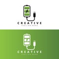 charging logo vector icon, smartphone vehicle, using electricity and battery Royalty Free Stock Photo