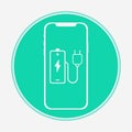 Charging phone vector icon sign symbol