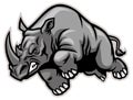 Charging rhino Royalty Free Stock Photo