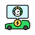 charging speed electric color icon vector illustration