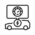 charging speed electric line icon vector illustration