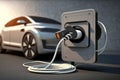 A charging station for electric cars, a car of the present and the future, an environmentally friendly car, Generative AI