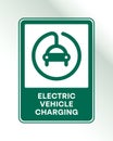 Charging station electric cars sign. Icon refueling electric car. Logo parking for recharge charge ecotransport. Vector