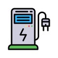 Charging station vector, Future technology filled design icon