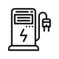 Charging station vector, Future technology line design icon