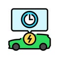 charging time electric color icon vector illustration Royalty Free Stock Photo