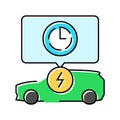 charging time electric color icon vector illustration Royalty Free Stock Photo