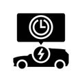 charging time electric glyph icon vector illustration