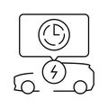 charging time electric line icon vector illustration Royalty Free Stock Photo