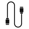 Charging vape cable icon, simple style