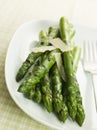 Chargrilled Asparagus Spears with Parmesan Cheese Royalty Free Stock Photo