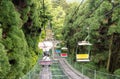 Chari lift descending from Mount Takao Royalty Free Stock Photo