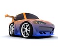 Charicature of japanese drift car Royalty Free Stock Photo