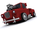 Charicature of supercharged 50's classic pickup Royalty Free Stock Photo