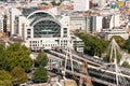 Charing Cross Railway Station from London Eye Royalty Free Stock Photo