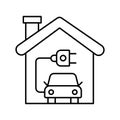 Charing home Vector Icon which can easily modify or edit. Royalty Free Stock Photo