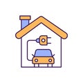 Charing home Vector Icon which can easily modify or edit. Royalty Free Stock Photo