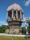 A chariot carved out of single rock at valluvar kottam, chennai