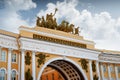 Chariot of Glory on the Triumphal Arch, Saint Petersburg, Russia Royalty Free Stock Photo