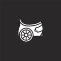 chariot icon. Filled chariot icon for website design and mobile, app development. chariot icon from filled history collection