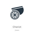 Chariot icon vector. Trendy flat chariot icon from greece collection isolated on white background. Vector illustration can be used