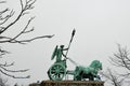 Chariot of the Quadriga on the Brandenburger Tor in Berlin, Germany Royalty Free Stock Photo