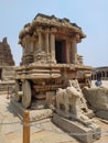 A chariot made of single stone in Vitala temple,Hampi,Karnataka, INDIA Royalty Free Stock Photo