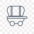 Chariot vector icon isolated on transparent background, linear C